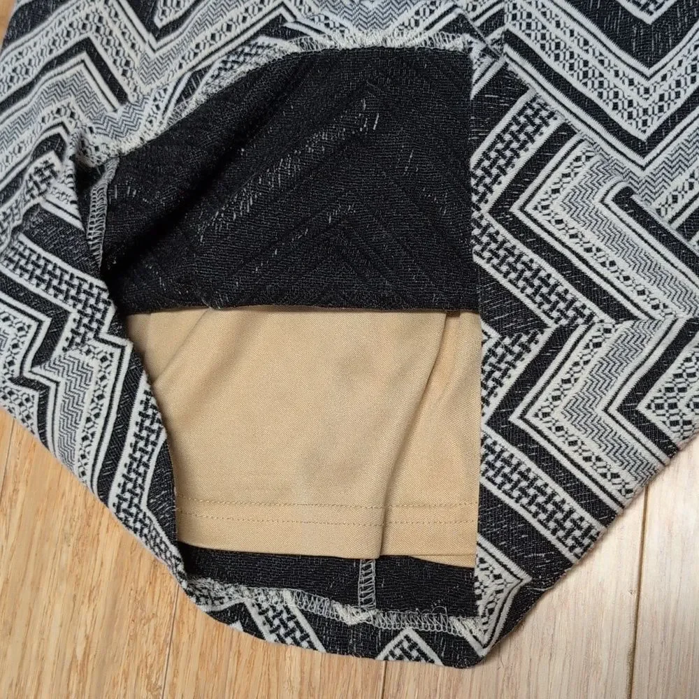 Chelsea & Violet Black and Tan Chevron Tank Dress Size XS